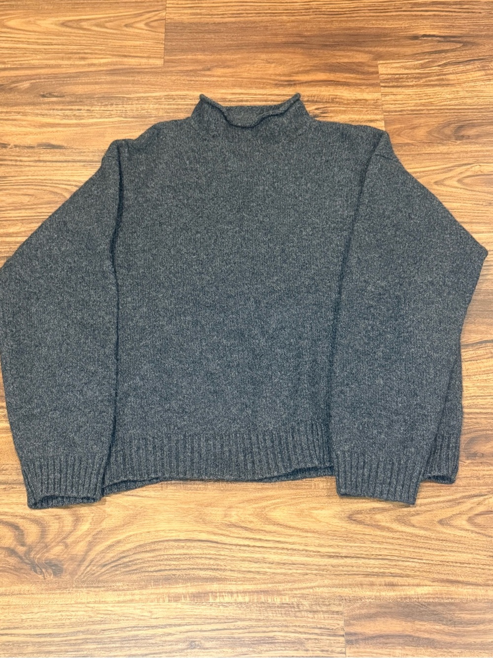 90's Vtg Polo Ralph Lauren Roll Neck Wool Knit Sweater Mens XXL Gray